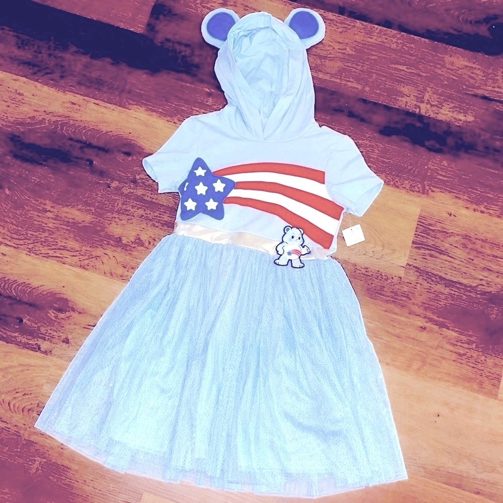Care Bears Blue tulle Patriotic girls dress New with tags